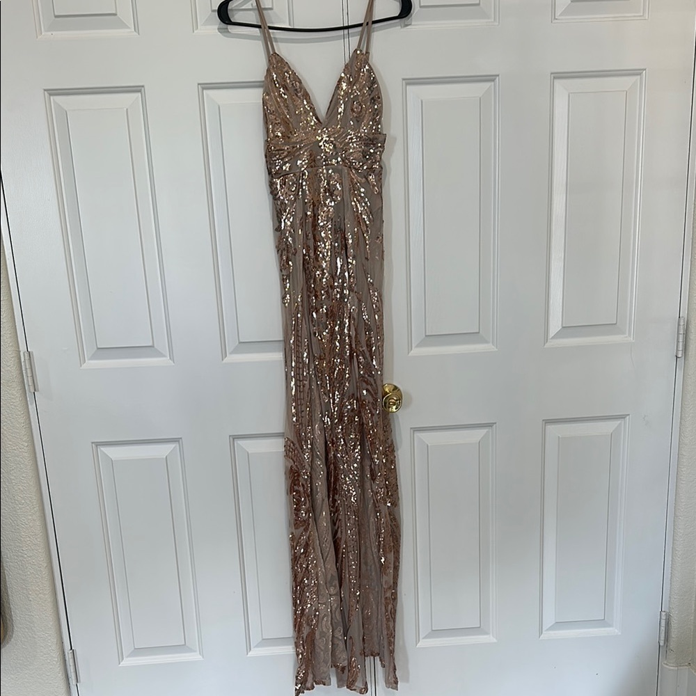 Elegant Sequin Evening Gown